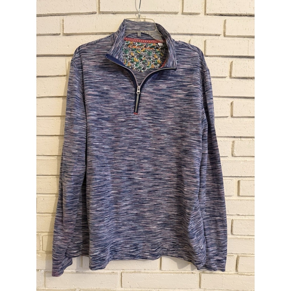 Robert Graham 1/4 Zip Sweater Size 2XL Classic in Multi Melange